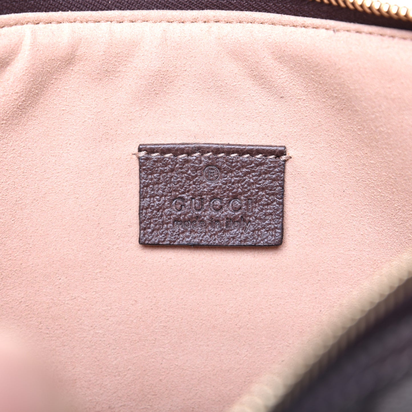 GG Supreme Monogram Large Ophidia Pouch Clutch Brown