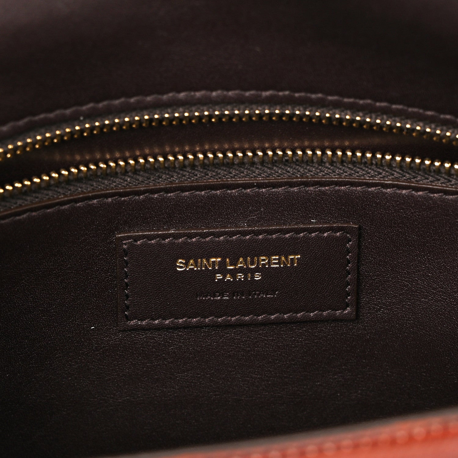 Saint Laurent Lizard Degrade Carre Satchel Brown Red 10 of 12