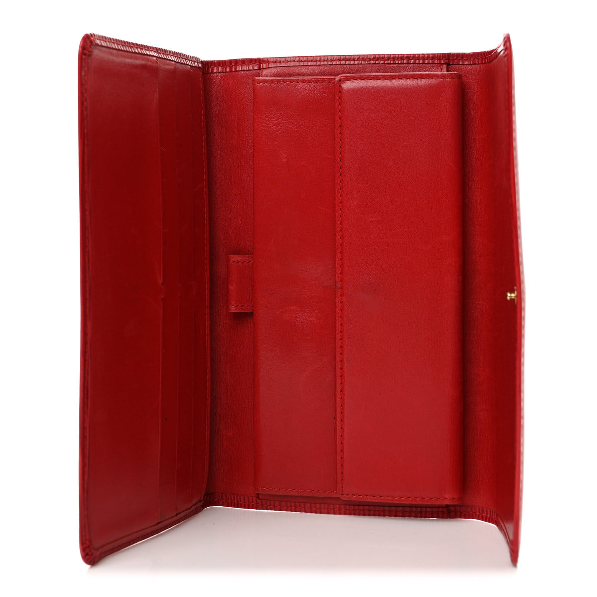 Epi Porte Tresor International Wallet Castillan Red
