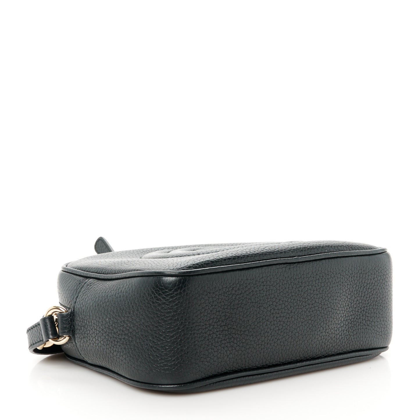 Pebbled Calfskin Small Soho Disco Bag Black