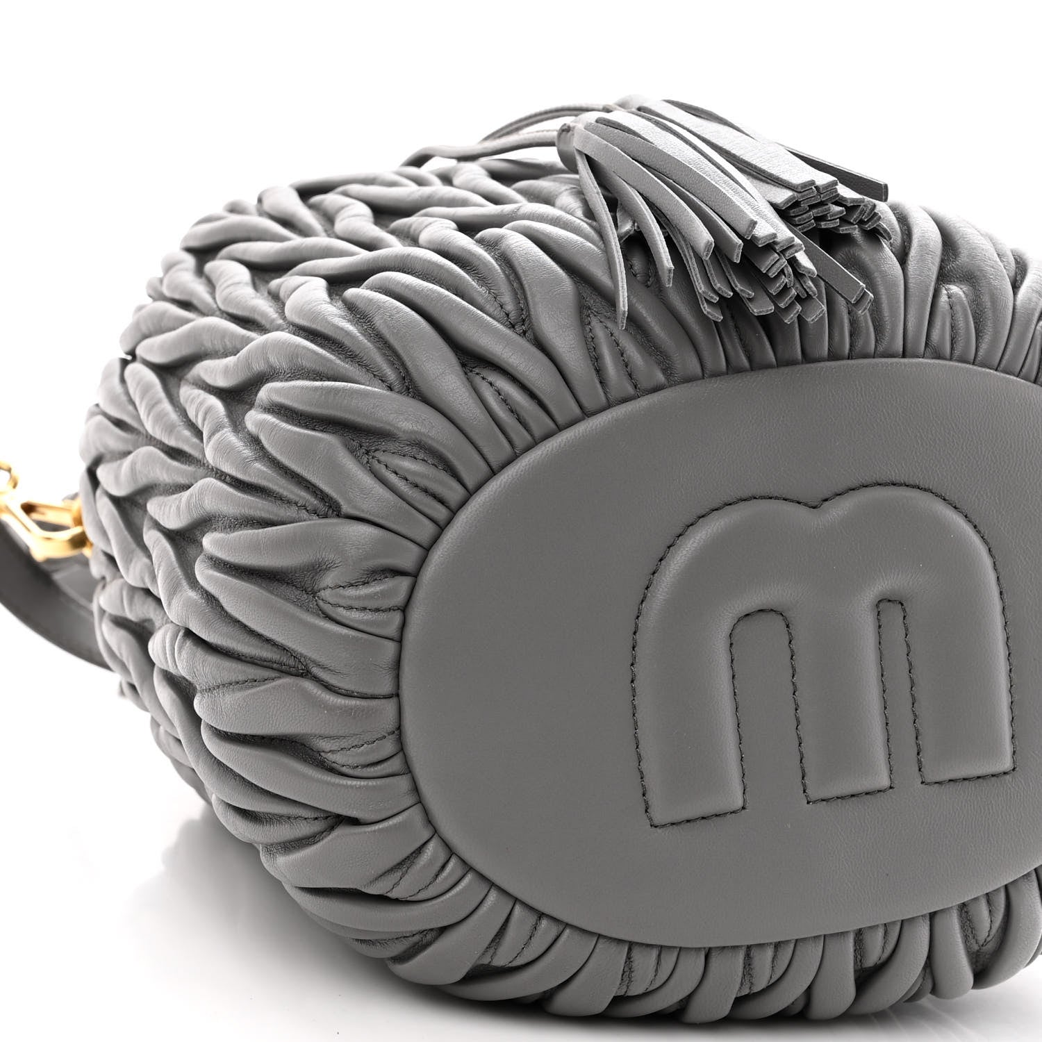 Miu Miu Nappa Matelasse Small Bucket Bag Marmo 8 of 11