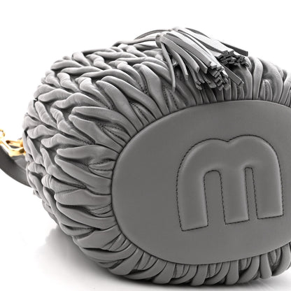 Miu Miu Nappa Matelasse Small Bucket Bag Marmo 8 of 11
