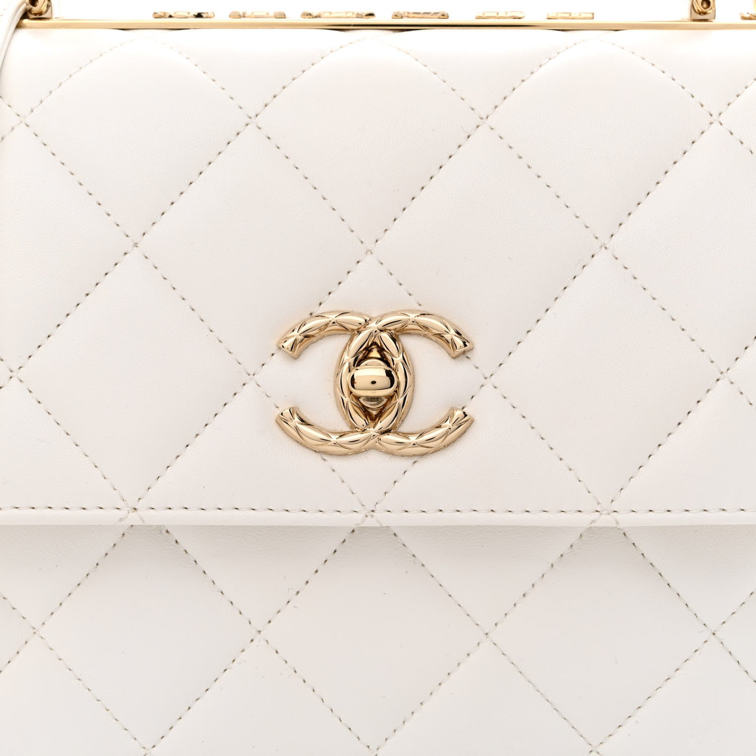 Chanel Lambskin Quilted Small Trendy CC Dual Handle Flap Bag White 8 of 10