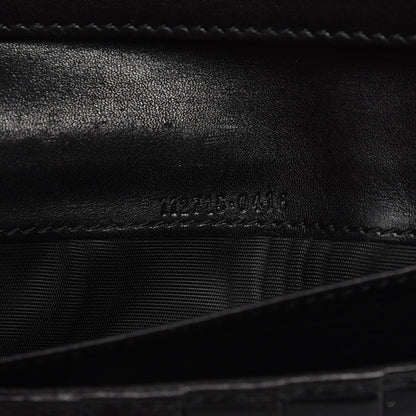 Gucci Guccissima Margaux Calfskin Metal Bar Continental Flap Wallet Black 14 of 14