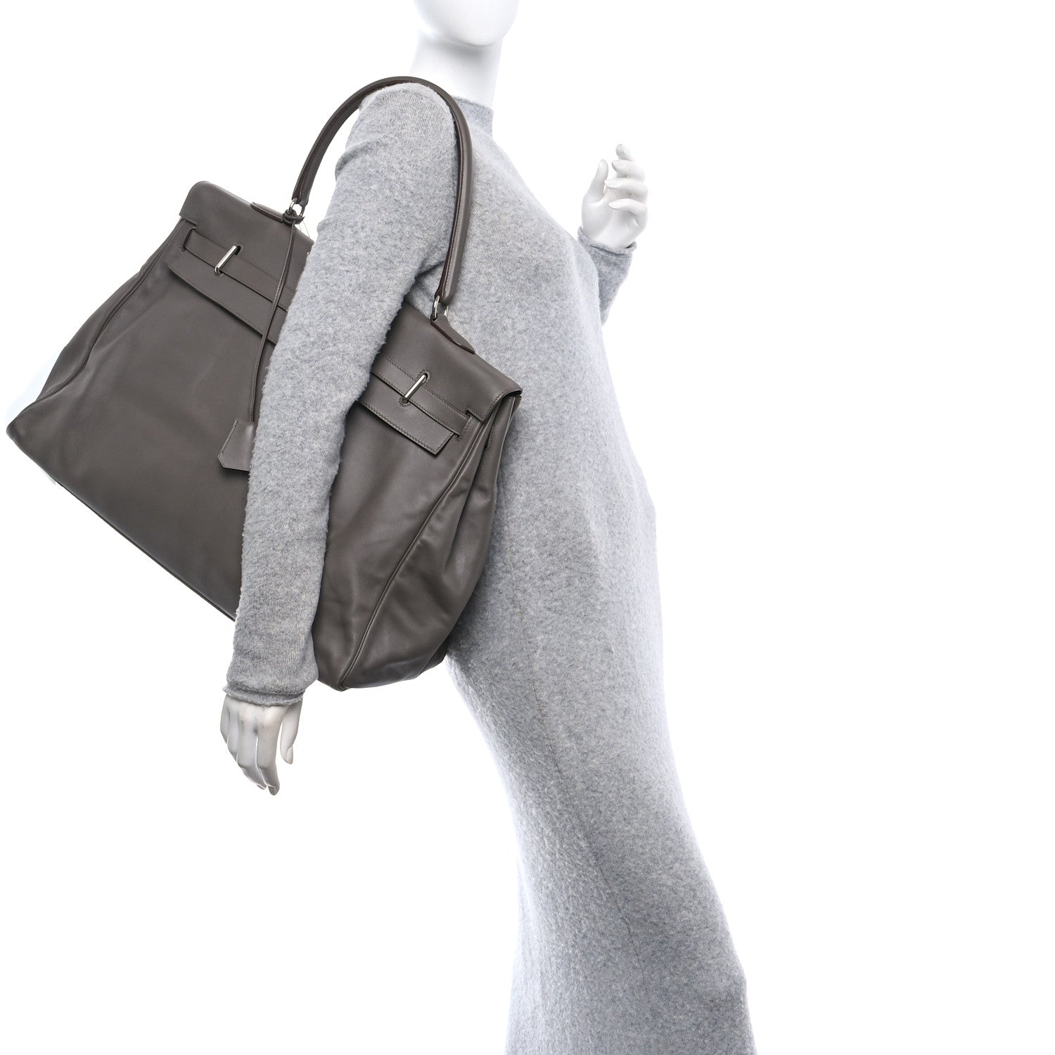 Hermes Veau Sikkim Kelly Relax 50 Etain 2 of 11
