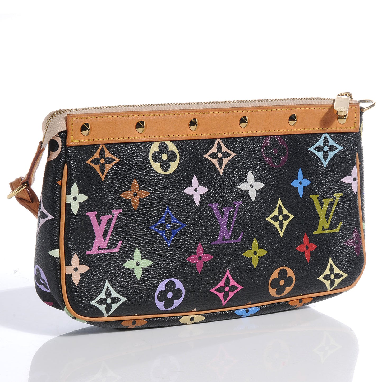 Monogram Multicolor Pochette Accessories Black