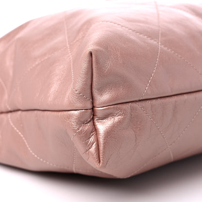 Chanel Metallic Calfskin Quilted Chanel 22 Pink 9 of 11