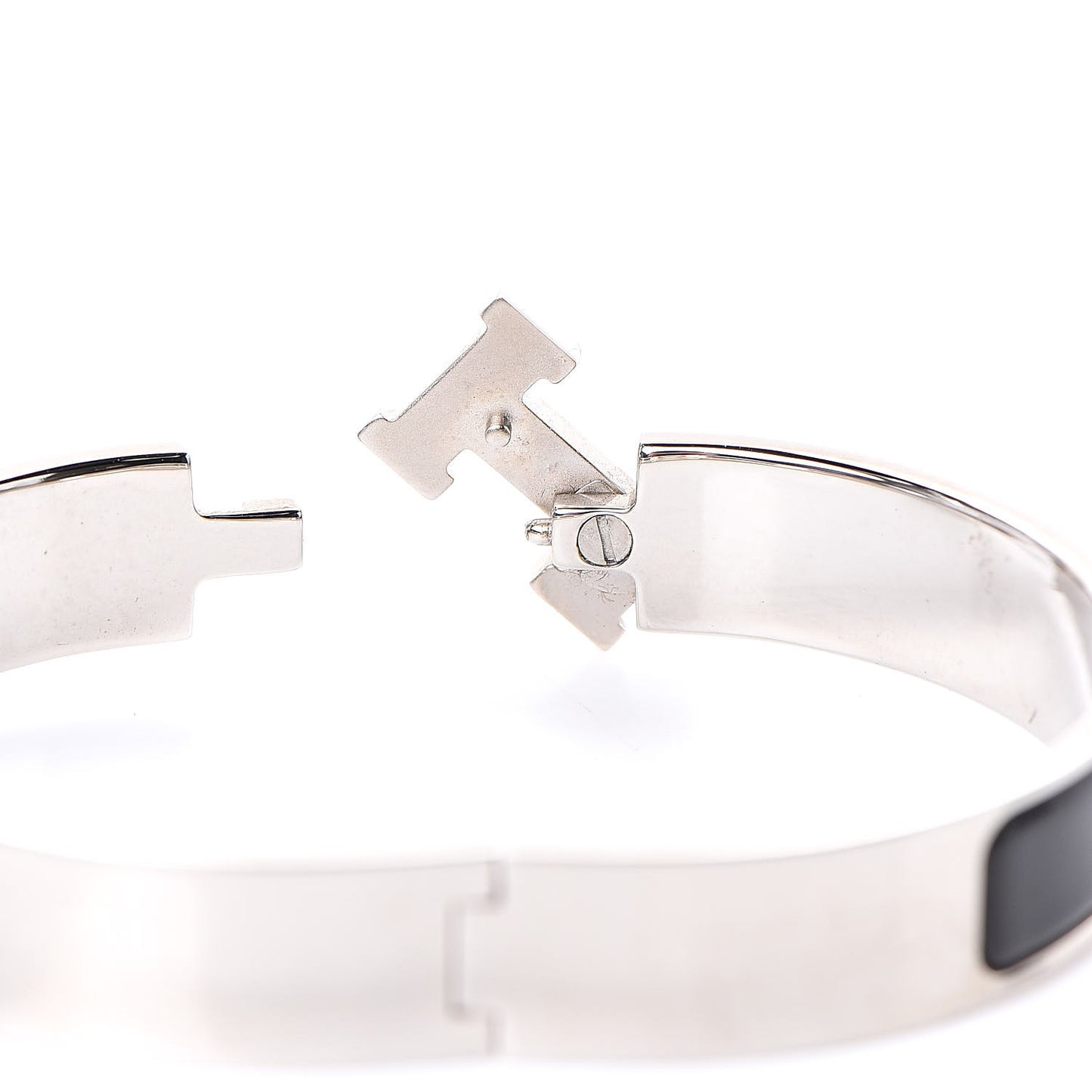 Enamel Narrow Clic Clac H Bracelet PM Black