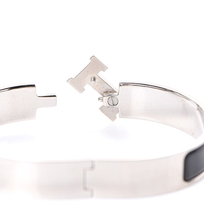 Hermes Enamel Narrow Clic Clac H Bracelet PM Black 4 of 5