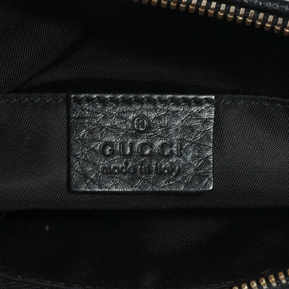 Gucci Pebbled Leather Wristlet GG Black 7 of 8