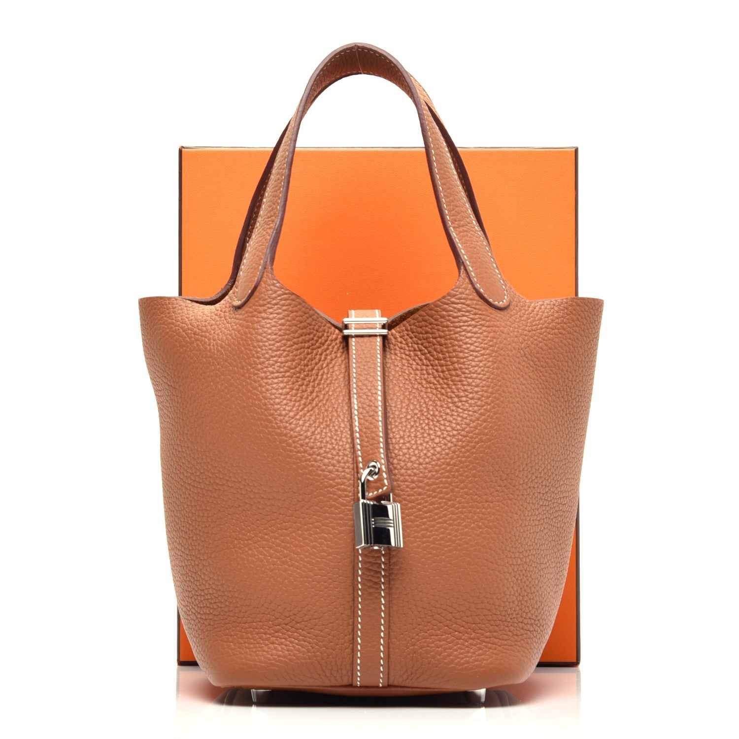 Hermes Taurillon Clemence Picotin Lock 18 PM Gold 9 of 9