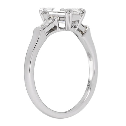 Parker & West by FASHIONPHILE Platinum Diamond 1.157ct Emerald Cut Tapered Baguette Engagement Ring  50 5.25 6 of 10