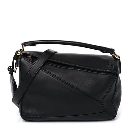 Loewe Nappa Lambskin Small Featherlight Puzzle Bag Black 1 of 9