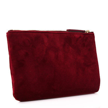 Chanel Velvet Pouch Burgundy 3 of 11