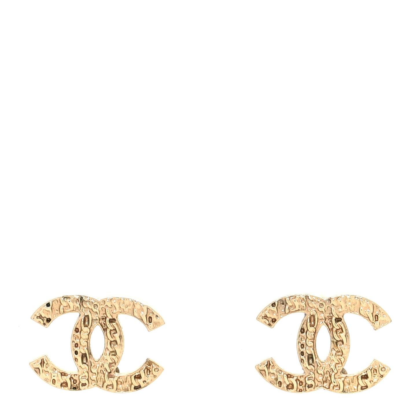 Twisted CC Earrings Light Gold