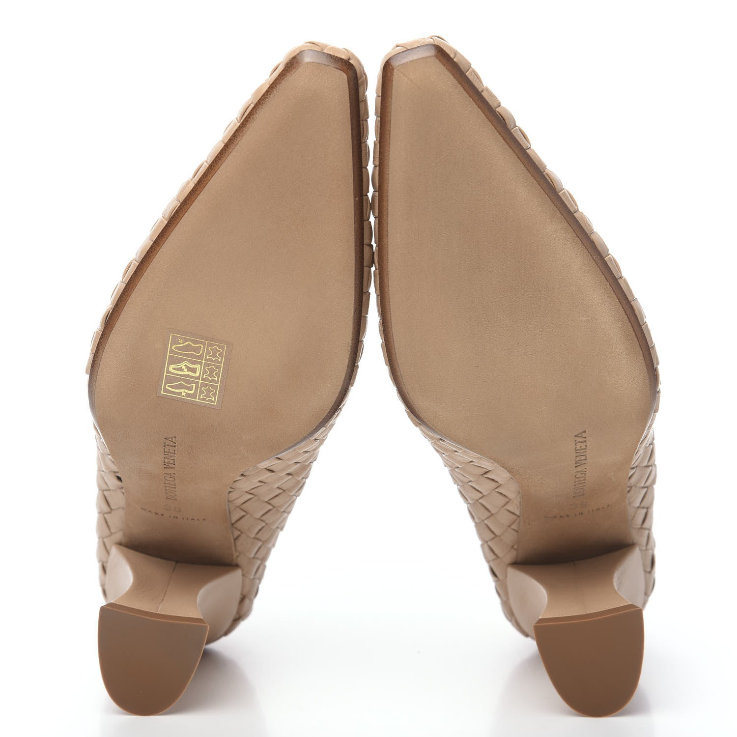 Bottega Veneta Nappa Intrecciato Almond Pumps 38 Cipria 5 of 8