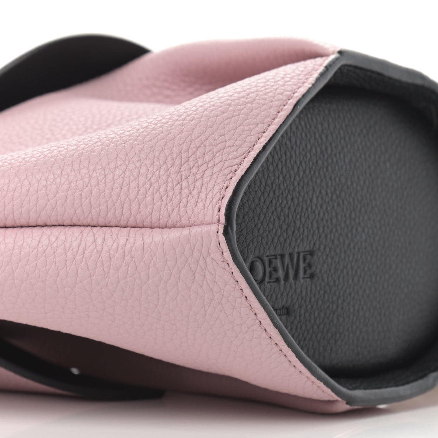 Calfskin Shearling Mini Bunny Crossbody Bag Pink