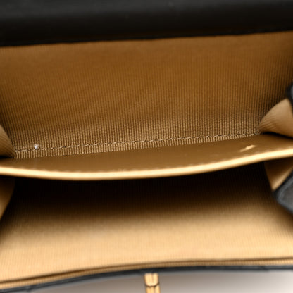 Chanel Lambskin Quilted Pearl Crush Clutch With Chain Black 5 of 9