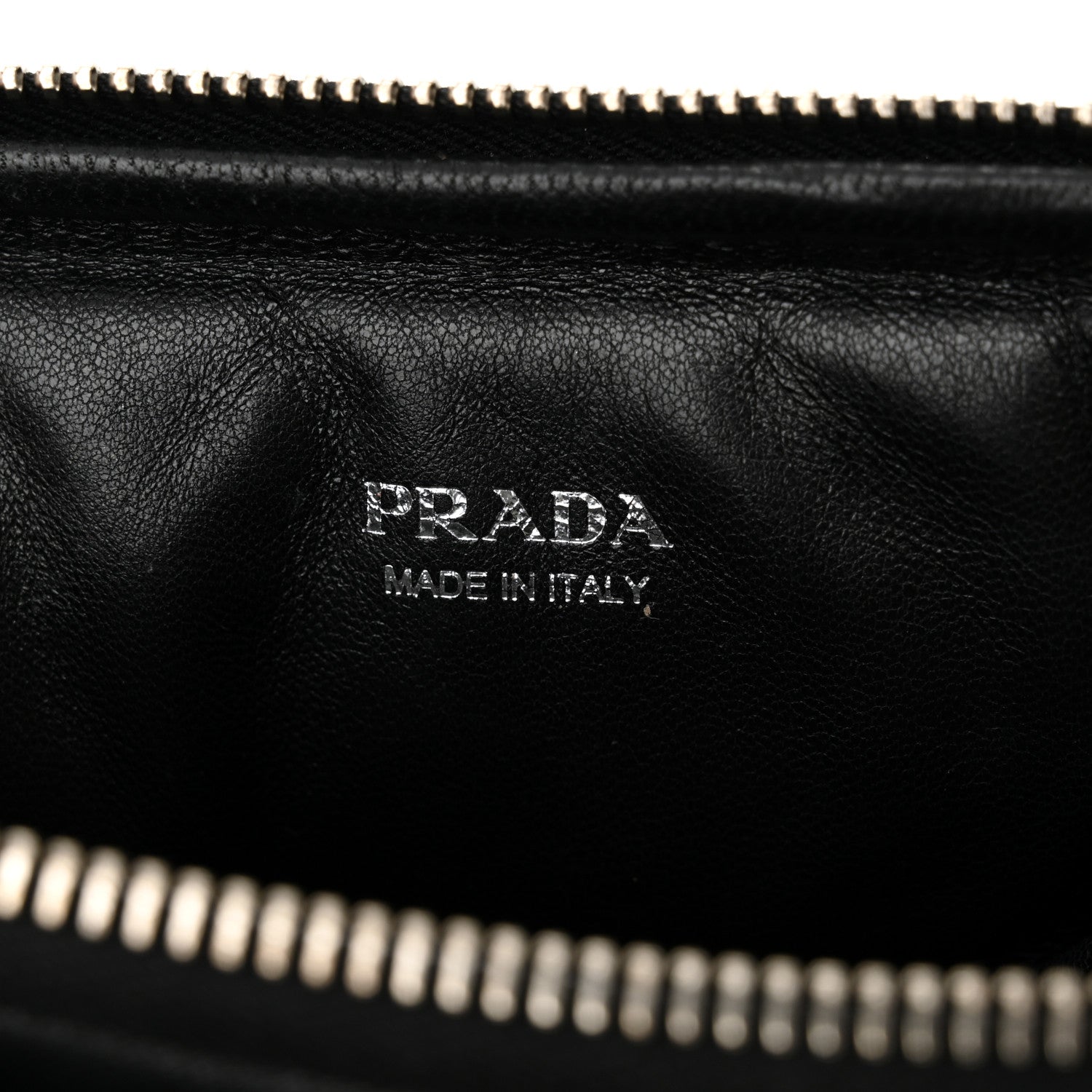 Prada Nappa Soft Padded Mini Triangle Crossbody Pouch Black 7 of 11