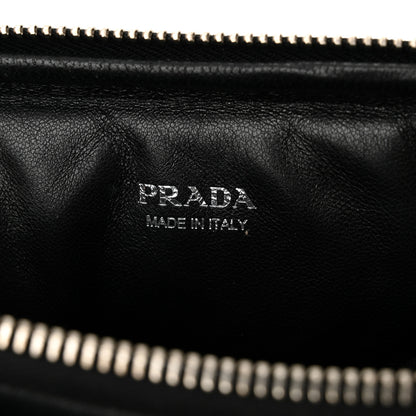 Prada Nappa Soft Padded Mini Triangle Crossbody Pouch Black 7 of 11
