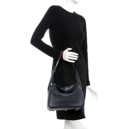 Hermes Swift Epsom Lindy 26 Tressage De Cuir Bleu Indigo Noir Terre Battue 2 of 9