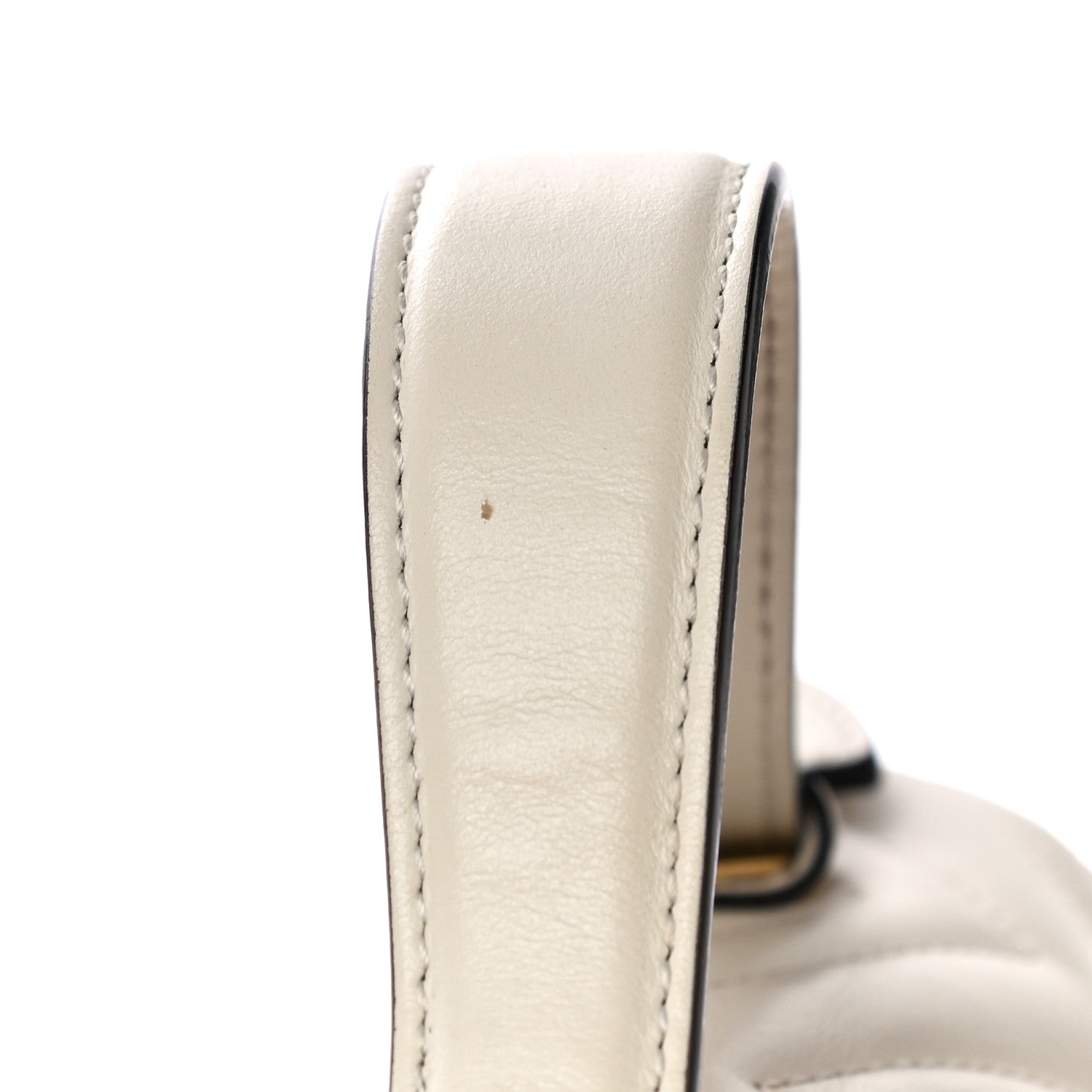 Gucci Calfskin Matelasse Small GG Marmont Top Handle Shoulder Bag White 17 of 19