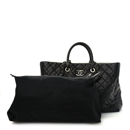 Chanel Caviar Quilted Large Coco Handle Shopping Tote Black 3 of 11