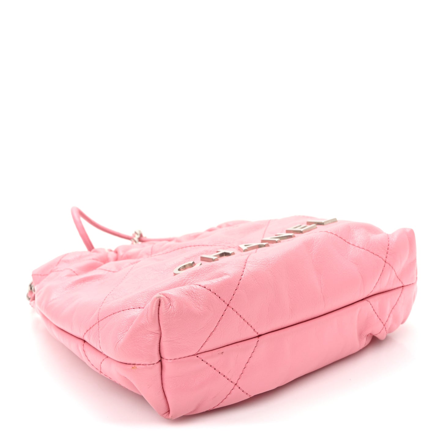 Shiny Calfskin Quilted Mini Chanel 22 Pink
