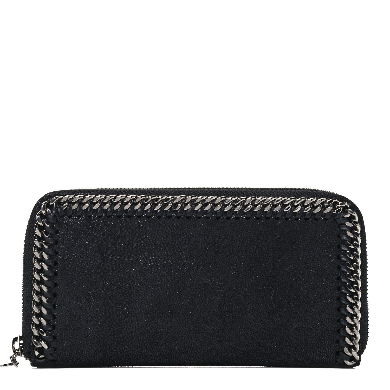 Stella McCartney Shaggy Deer Falabella Zip Around Wallet Black 1 of 7