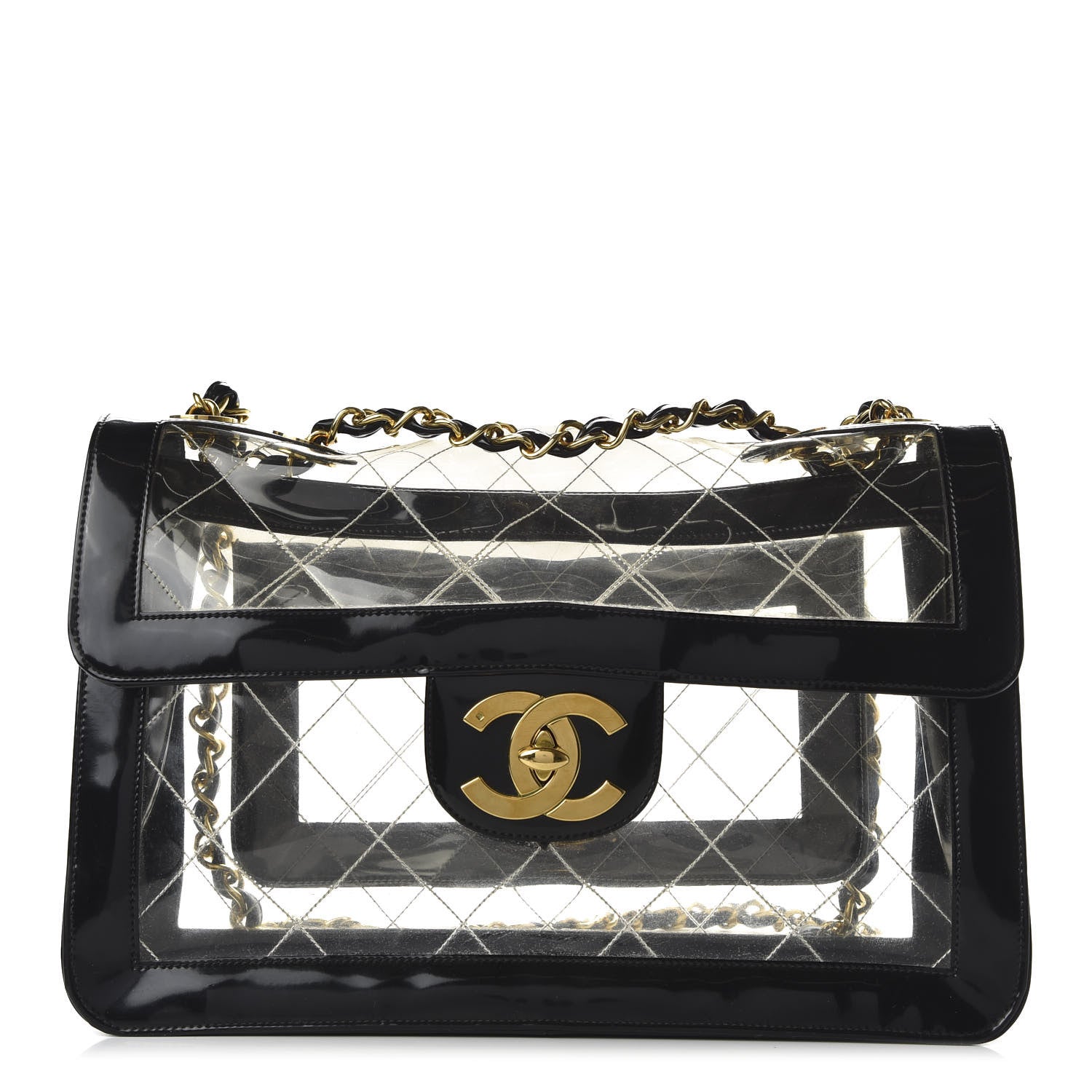 Chanel PVC Quilted Maxi Flap Black 1 of 10