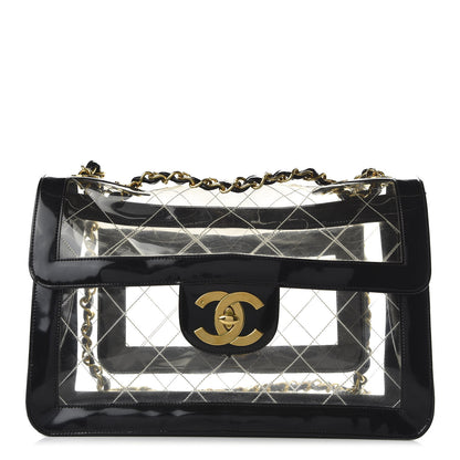 Chanel PVC Quilted Maxi Flap Black 1 of 10