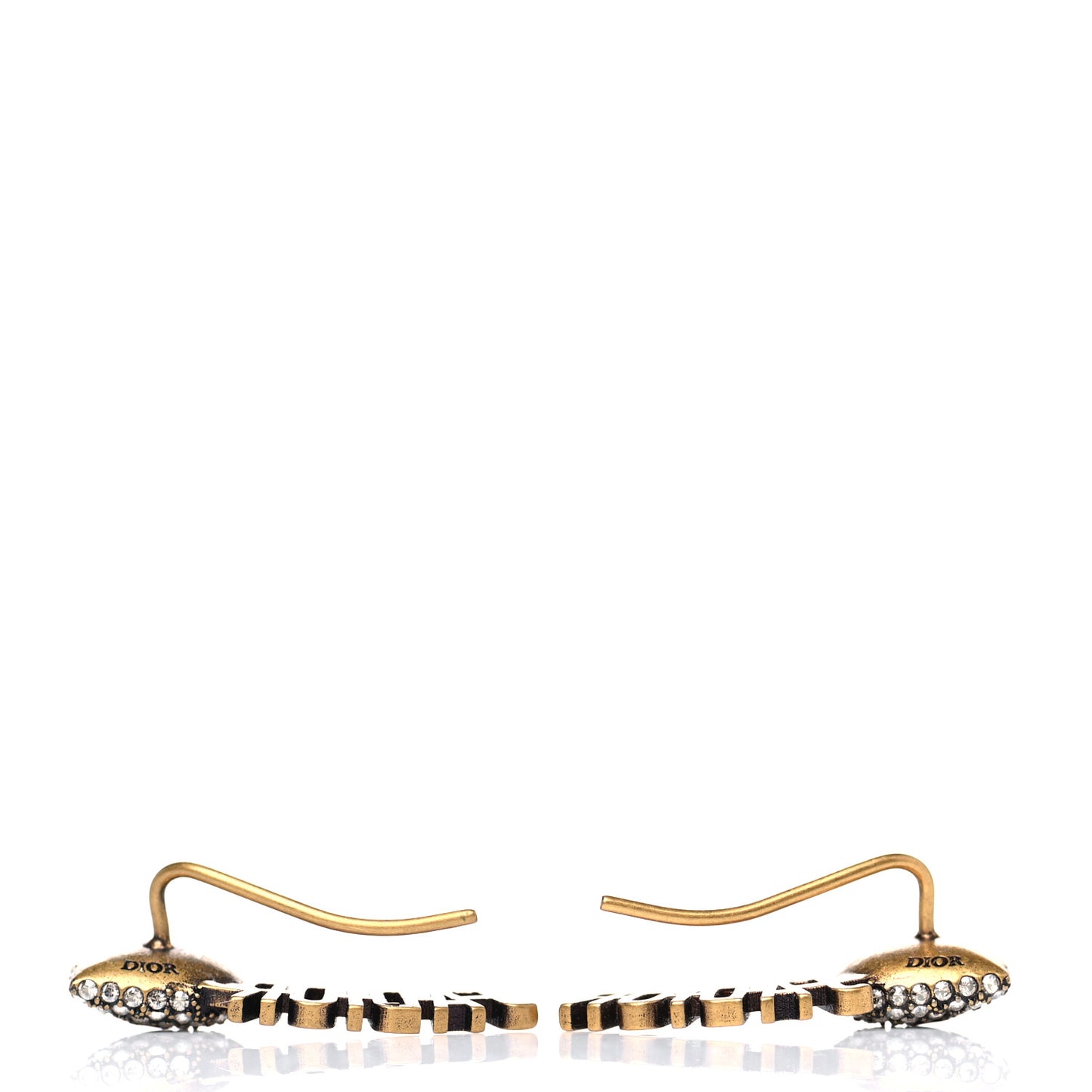 Metal Crystal J'Adior Heart Earrings Aged Gold