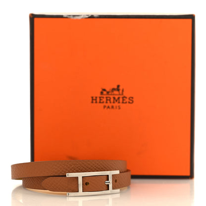 Hermes Epsom Swift Behapi Double Tour Bracelet T5 Gold Jaune Ambre 5 of 5