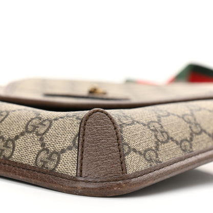 Gucci GG Supreme Monogram Web Medium Neo Vintage Flap Messenger Bag Beige New Acero 10 of 11