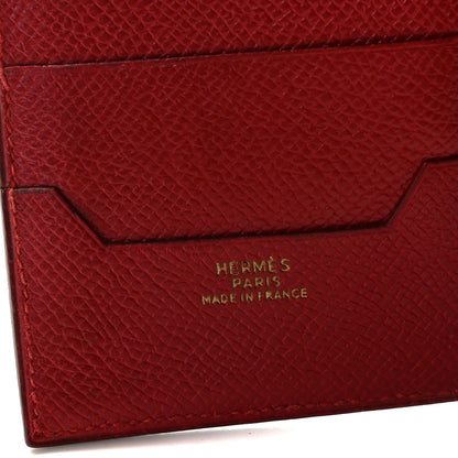 Hermes Courchevel Tri-Fold Compact Wallet Rouge Vif 4 of 9