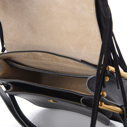 Chloe Calfskin Small Hudson Fringe Shoulder Bag Black 5 of 8