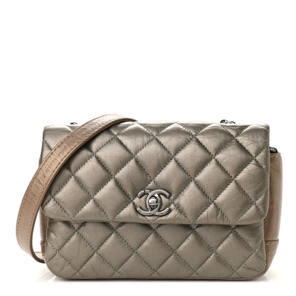 Chanel Metallic Calfskin Quilted Mineral Nights Mini Flap Bronze 1 of 9