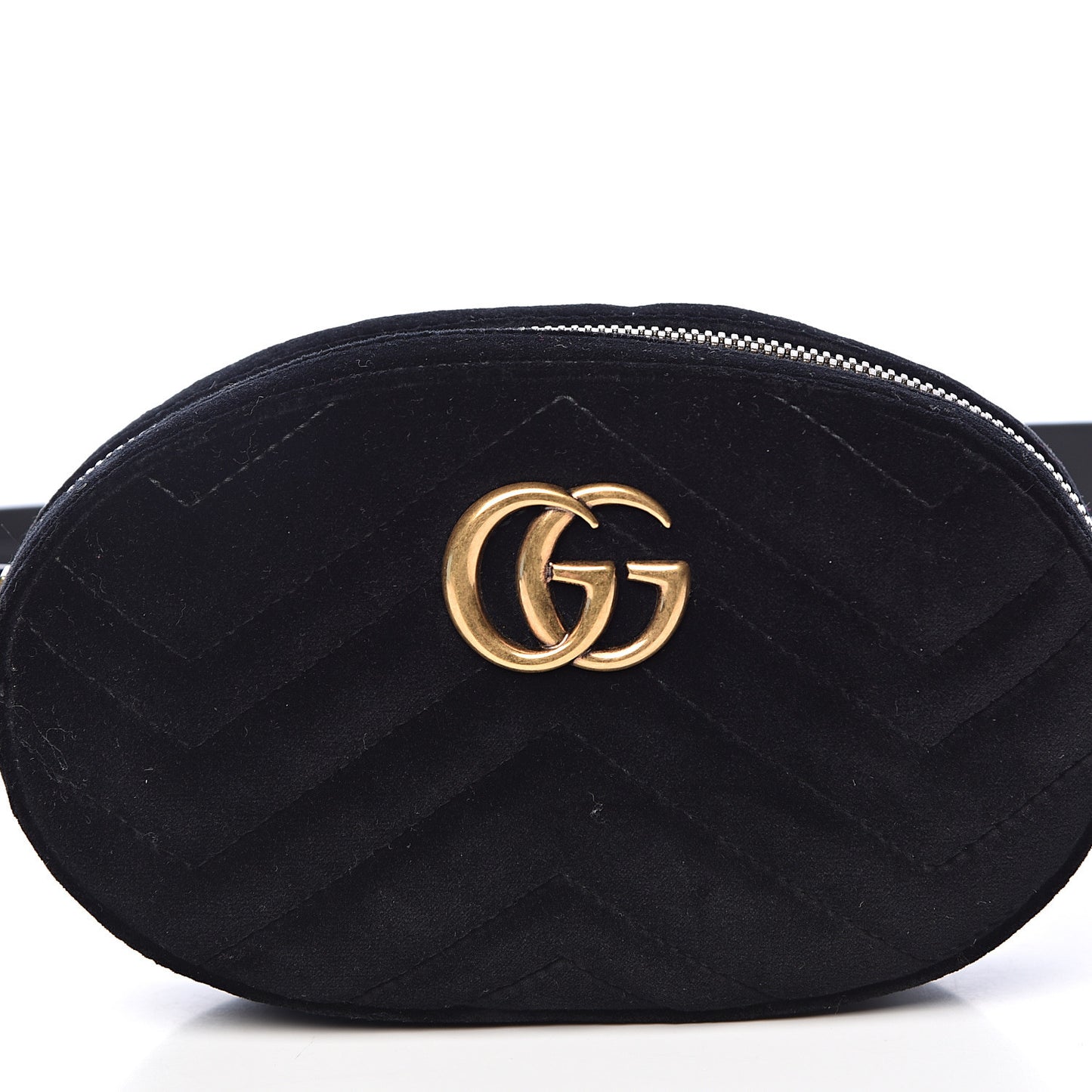 Velvet Matelasse GG Marmont Belt Bag 85 34 Black