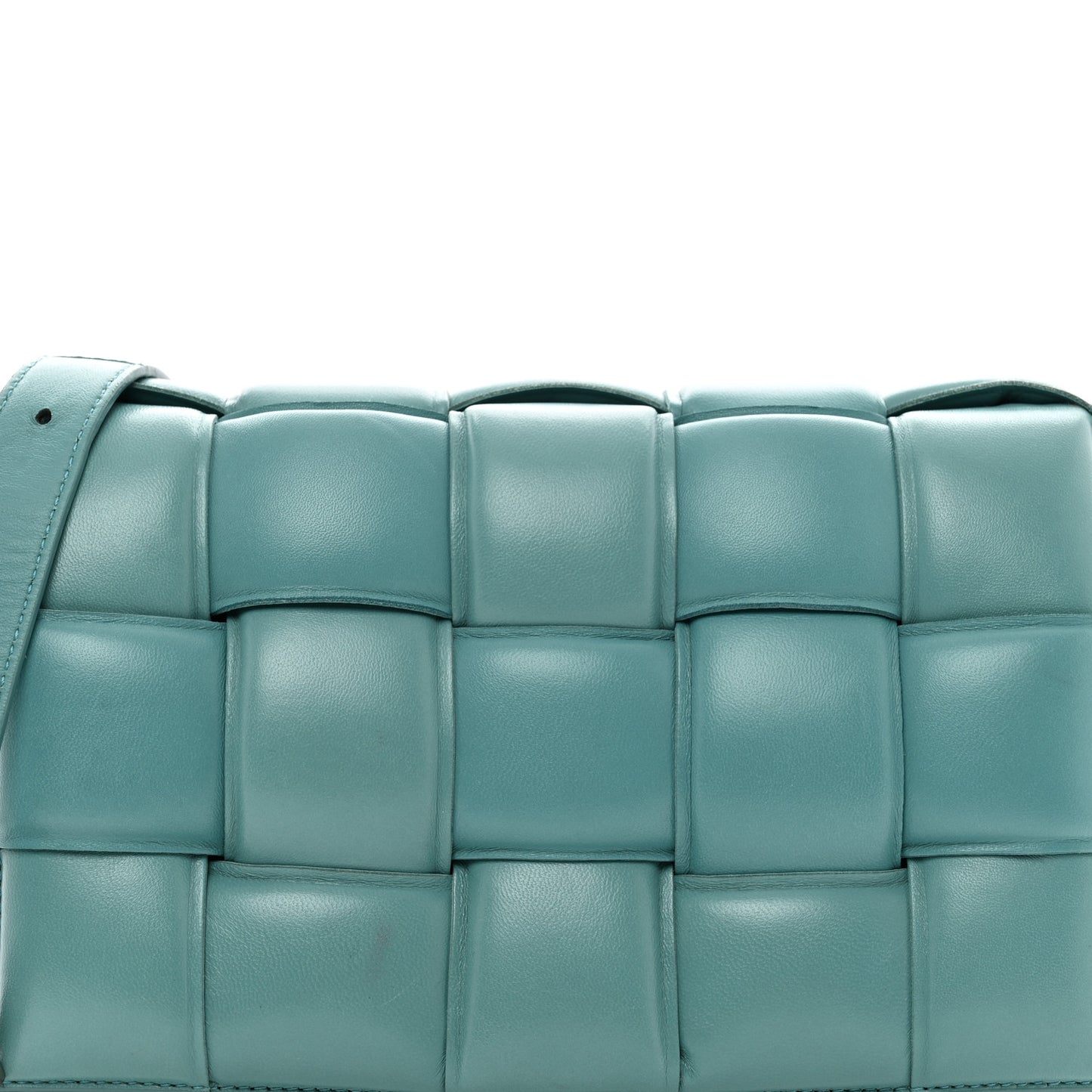 Nappa Maxi Intreccio Padded Cassette Crossbody Bag Linoleum