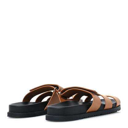 Hermes Calfskin Womens Chypre Sandals 38.5 Naturel 5 of 8