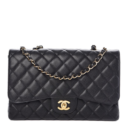 Chanel Caviar Quilted Jumbo Single Flap Black 1 of 9
