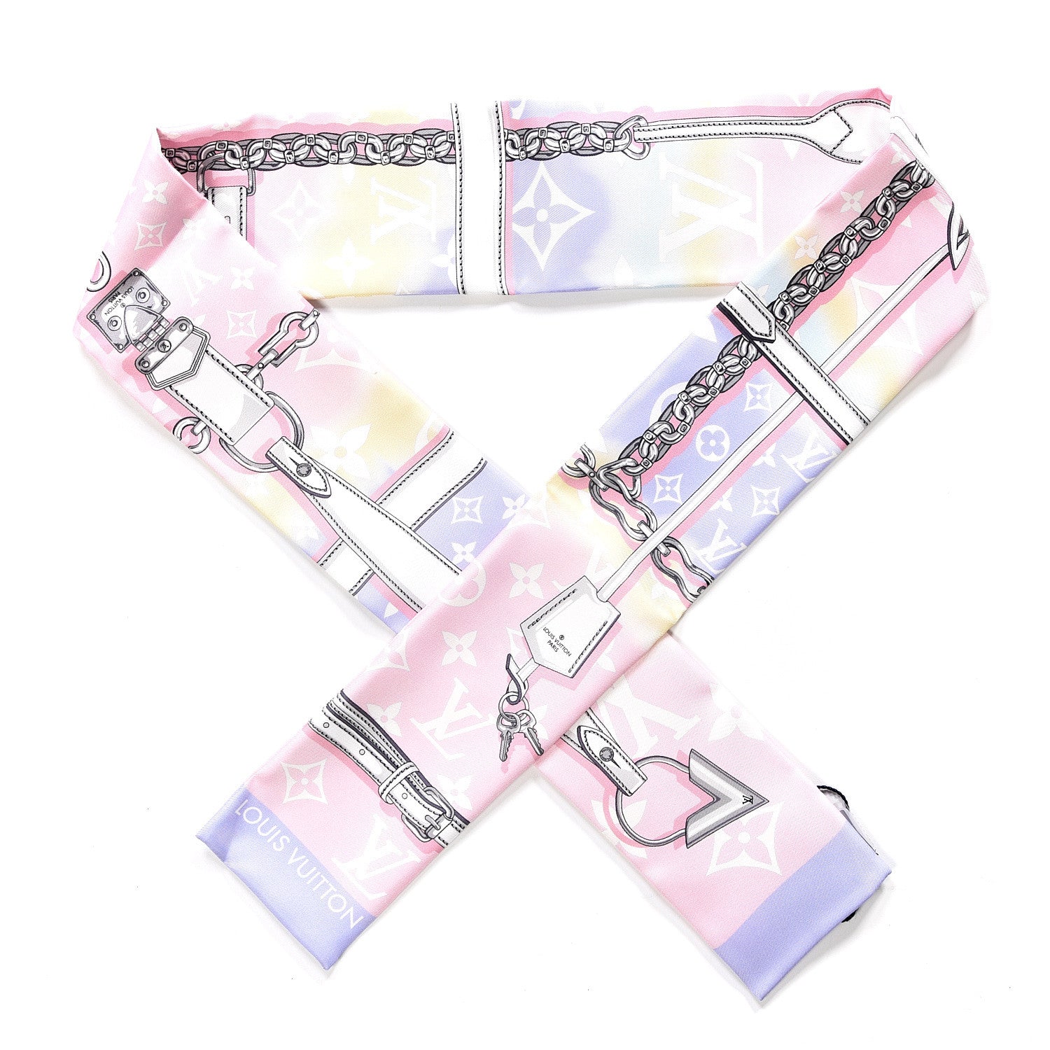 Louis Vuitton Silk Monogram Escale Confidential Bandeau Pink 1 of 4