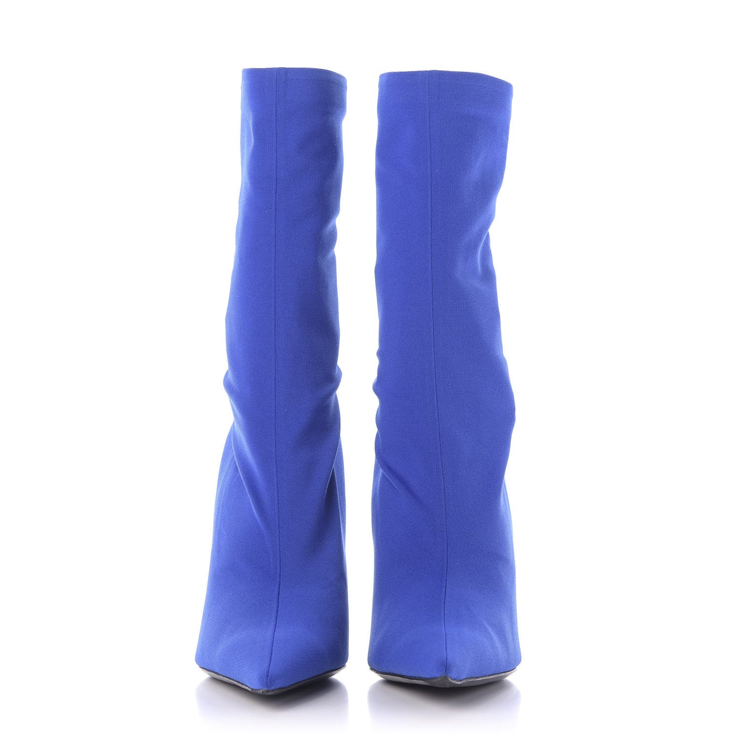 Jersey Crepe Pointed Toe Knife Booties 40 Bleu Sapphir