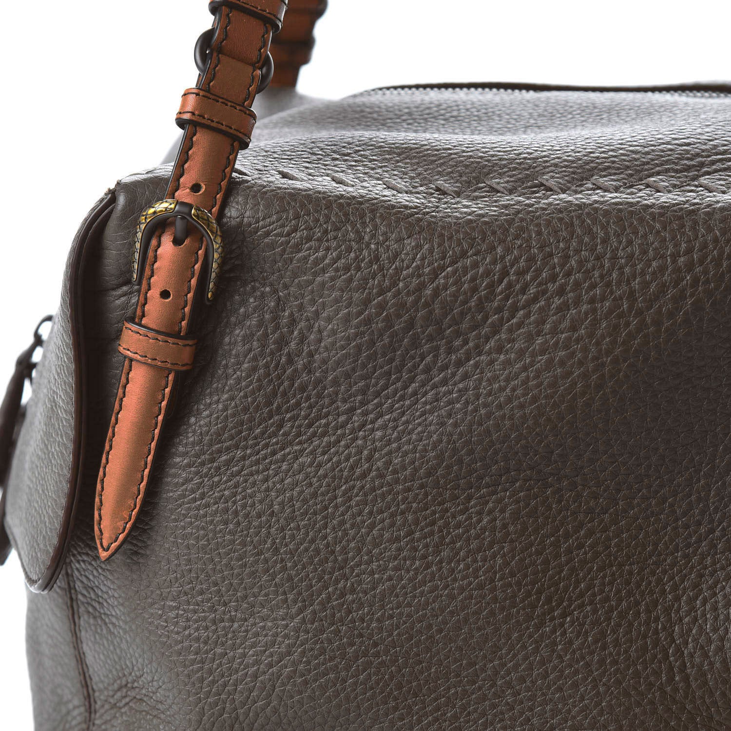 Bottega Veneta Cervo Deerskin Shoulder Bag Brown 9 of 9
