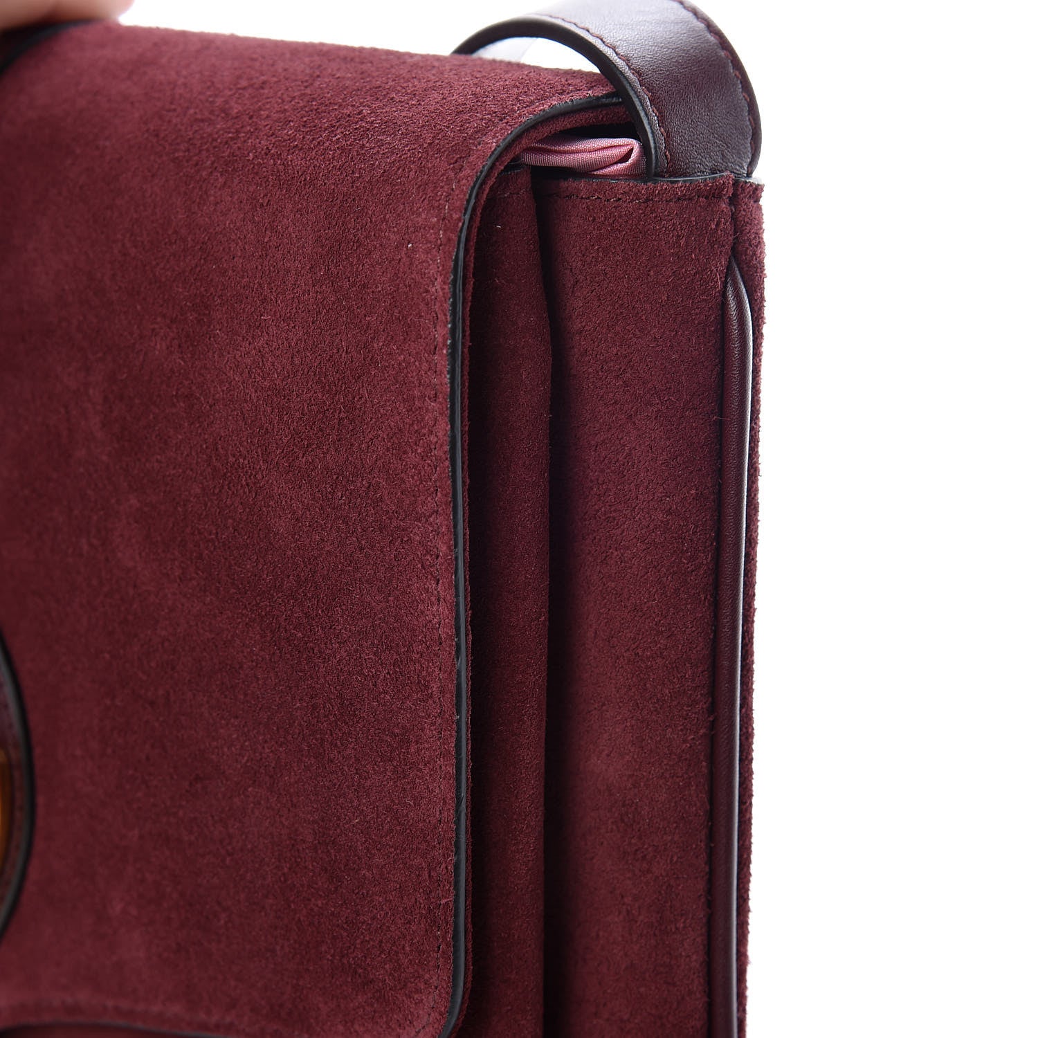 Gucci Suede Medium Arli Flap Shoulder Bag Vintage Bordeaux 16 of 16