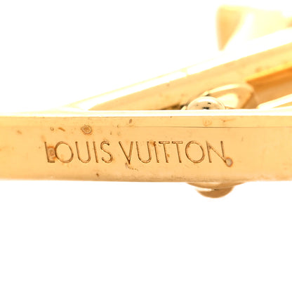 Louis Vuitton Metal Macro LV Earrings Gold 4 of 6