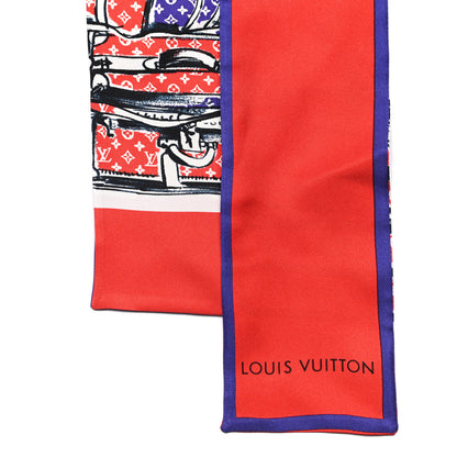 Louis Vuitton Silk Monogram Trunks Bandeau Coquelicot 2 of 3