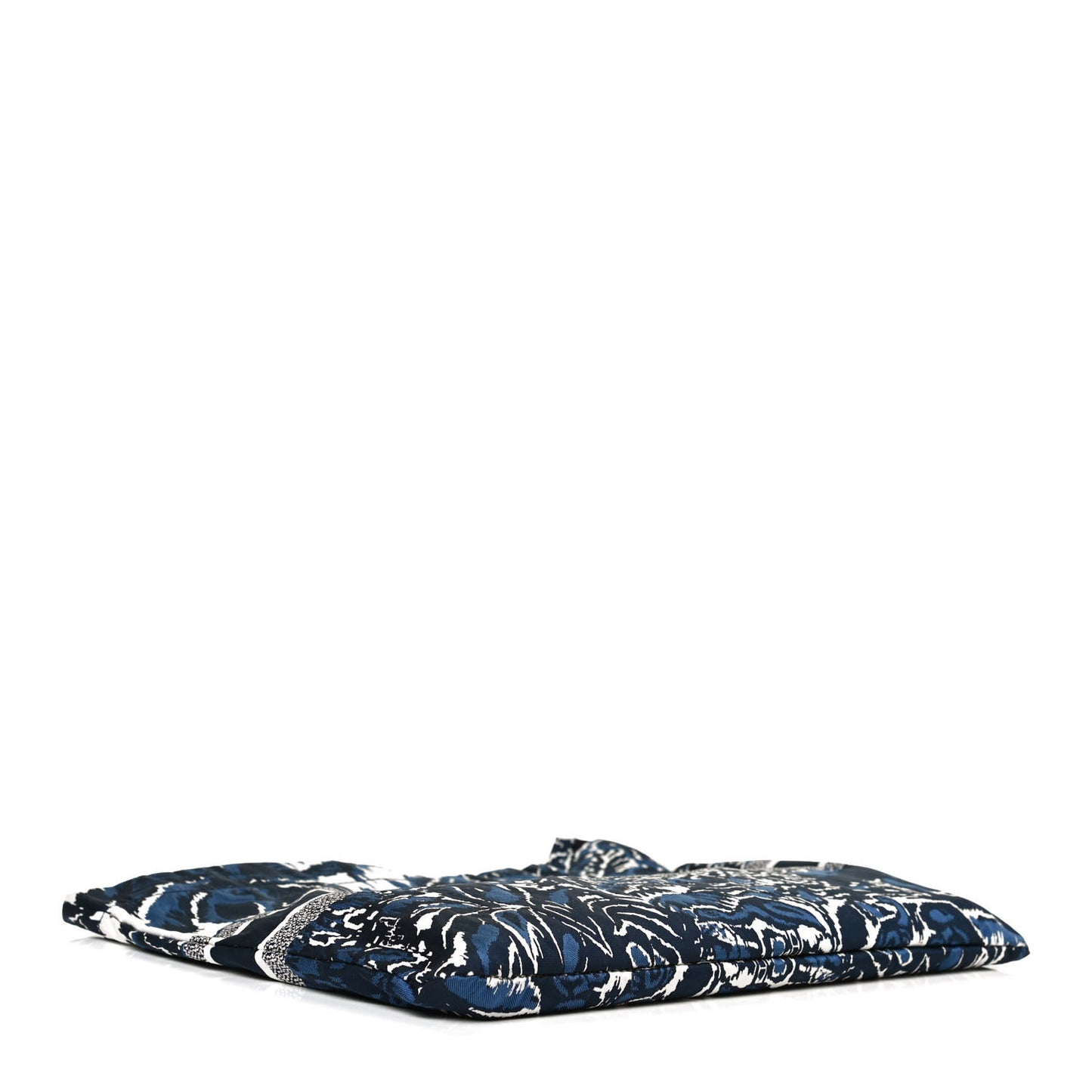 Embroidered Palm Tree Toile De Jouy Diortravel Zipped Pouch Blue