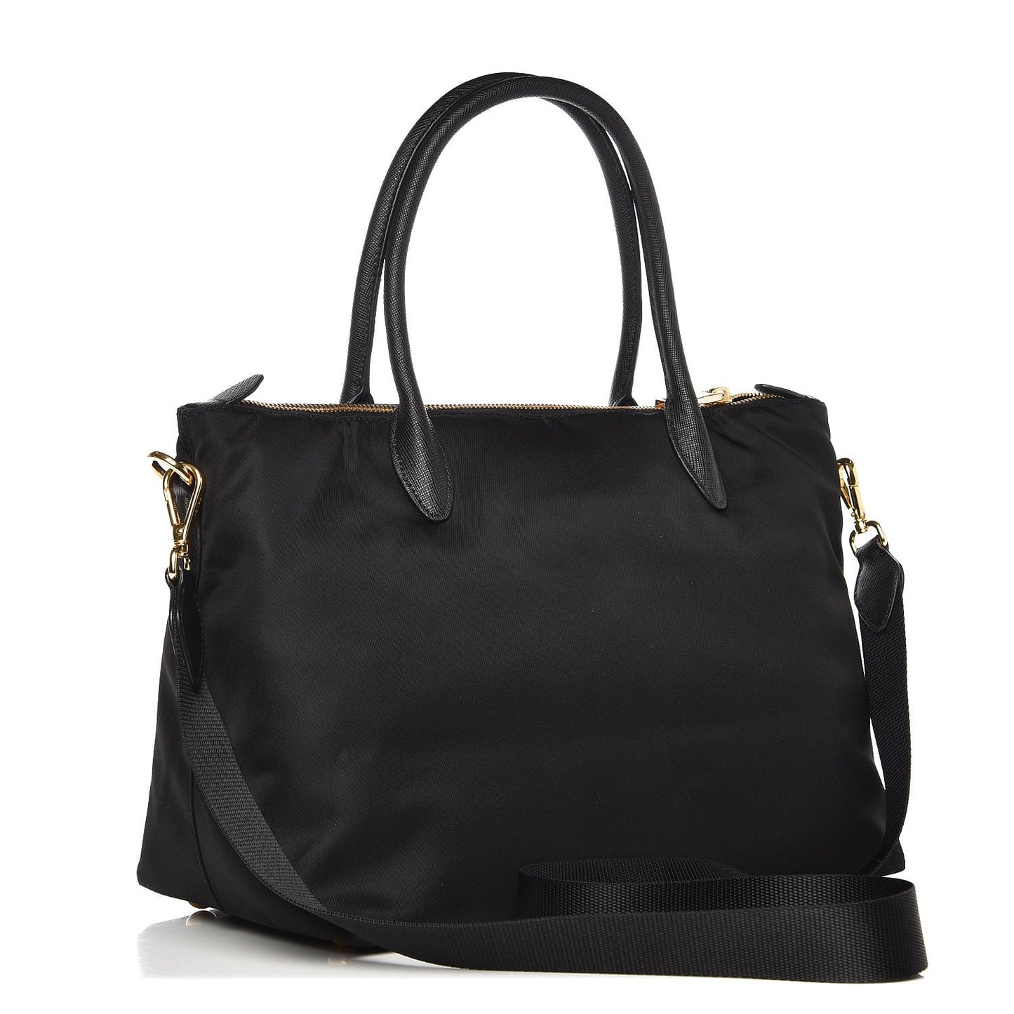 Saffiano Tessuto Nylon Tote Nero Black