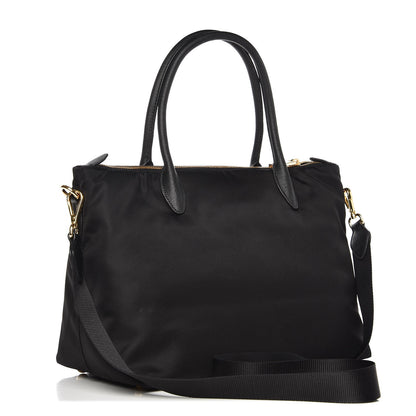 Prada Saffiano Tessuto Nylon Tote Nero Black 4 of 8